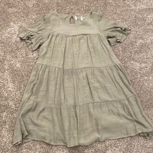 Babydoll light green dress